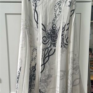 Elegant Black and White Patterned Skirt